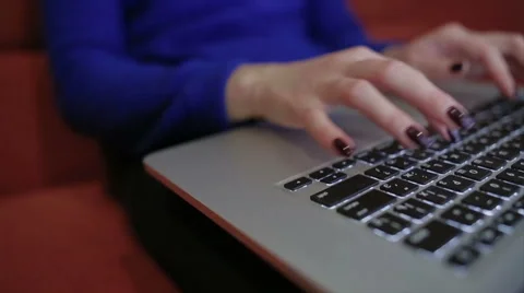 Girl works at the computer Stock Footage 59961777