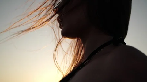 A girl'face close up Video stock 97841829