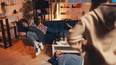 Drunk Girlfriend Sleeping Stock Videos – Royalty-Free HD & 4K Videos