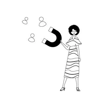 The girlfriend is holding a string circumference display control panel that.. Stock Illustration