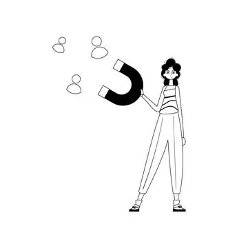 The girlfriend is holding a string circumference display control panel that.. Stock Illustration