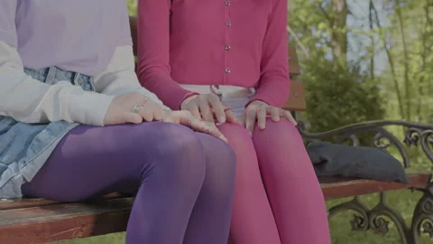 Girlfriends support each other in difficult moments. Supporting teen friends. 動画素材 156668637