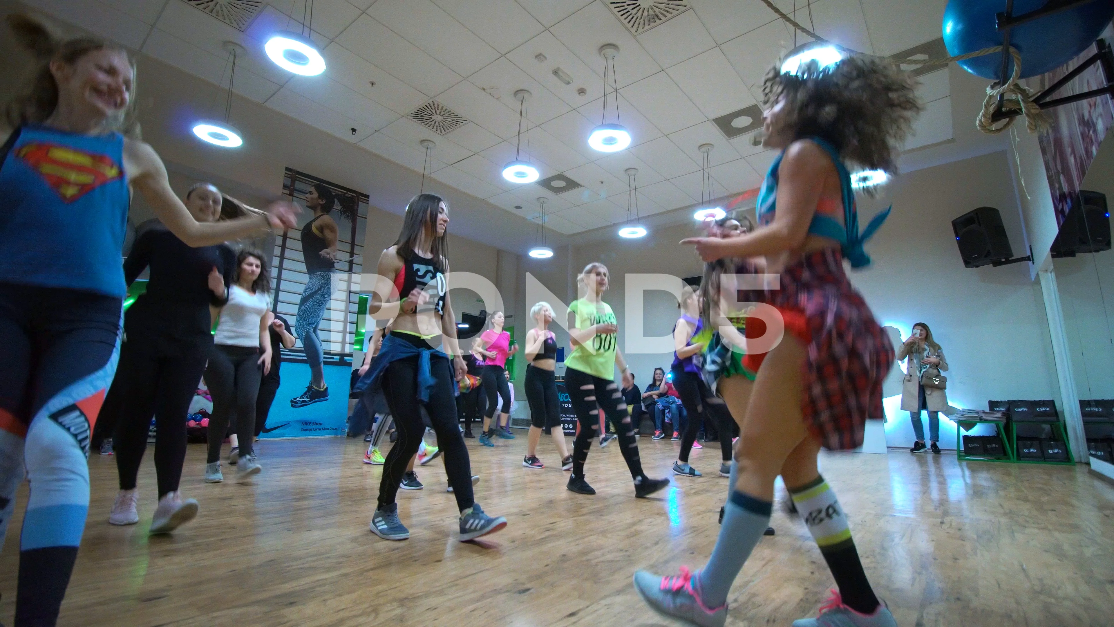 Girls and boys dancing Zumba fitness Stock Video Pond5