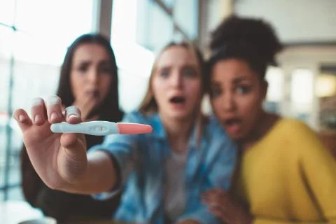 Girls in cafe Stockfoto's