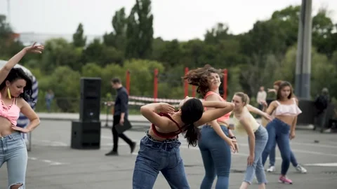 Girls dance bachata Stock Footage 170065290