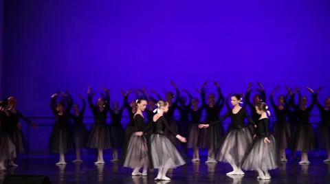 Girls dance classical ballet Stock Footage 49763812