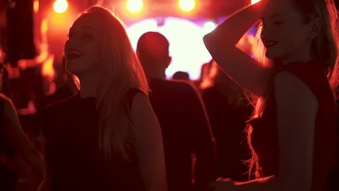 Girls dancing and having fun in a nightclub Stock Footage 101790062
