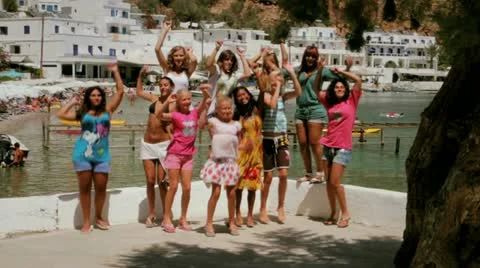 Girls dancing Stock Footage 10864449