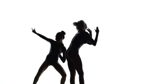 Girls dancing funny Video stock 115701883