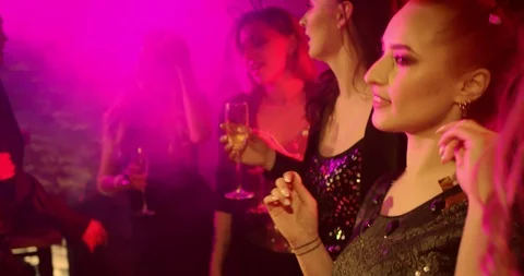 Girls Dancing in Slow Motion Stock Footage 89523326