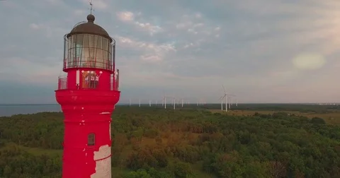 Girls dancing at the top of the red lighthouse pakri Video stock 74759647