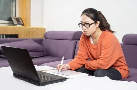 Girls digital painting Stock Photos