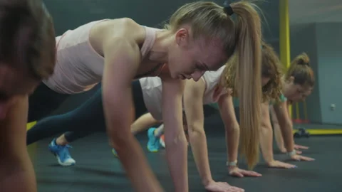 Girls doing a combination of high and Stock Video Pond5