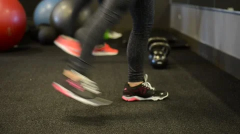 Girls doing a workout squats 動画素材 56945484