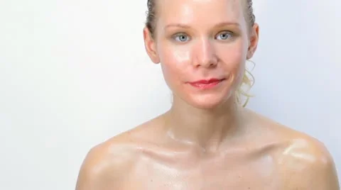 Girl's face Stock Footage 18181996