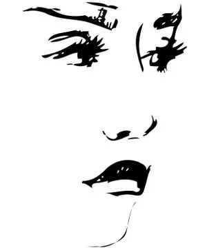 The girl's face Stock Illustration