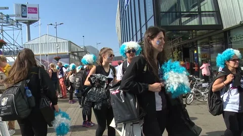 Girls group enjoying Stock Footage 47862704