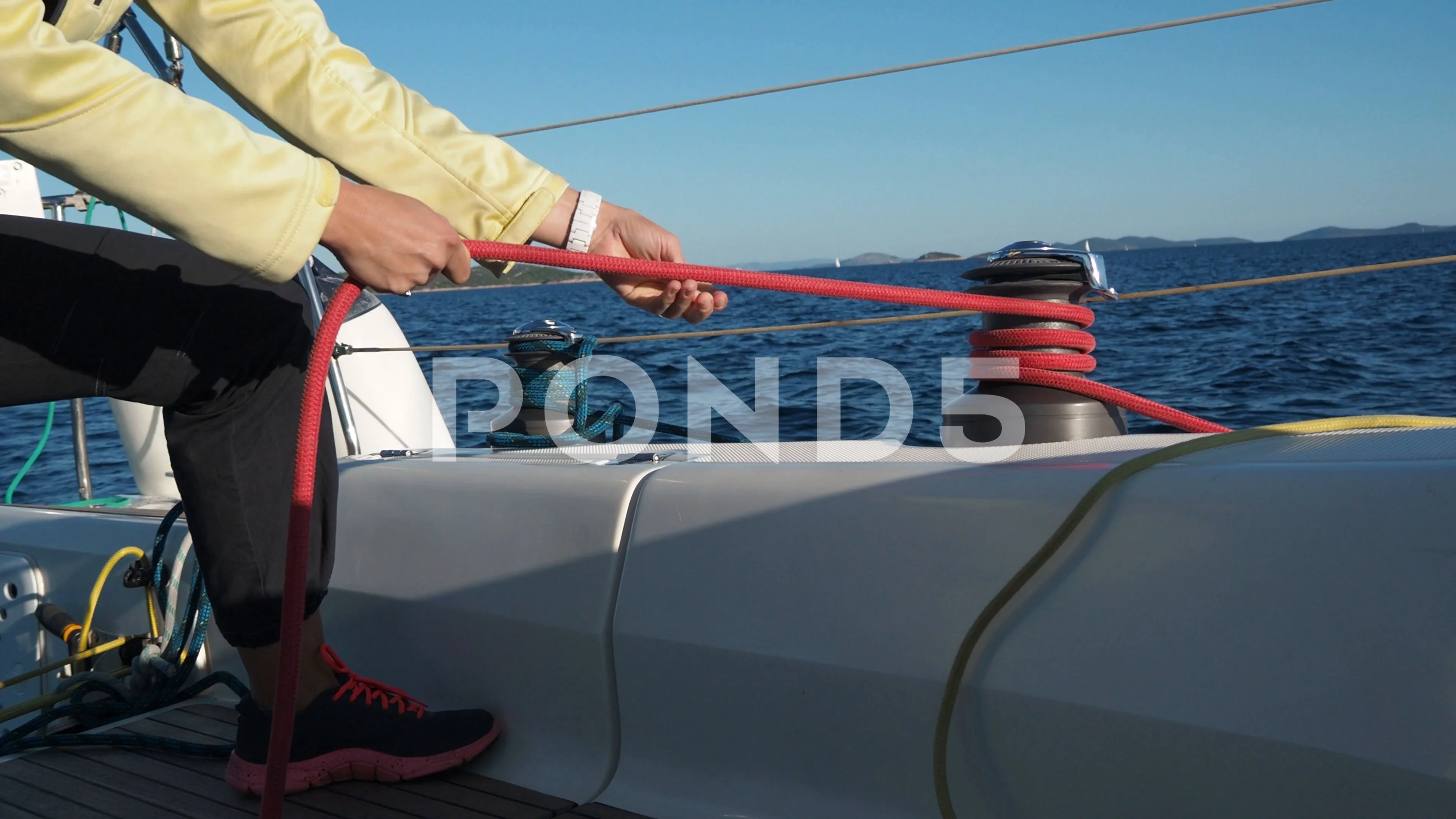 pulling rope boat