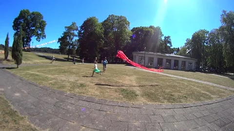 GIRLS WITH KITE Stock Footage 166468174