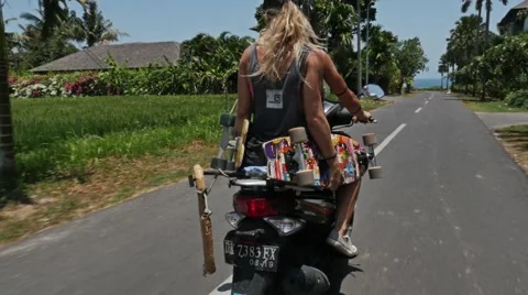 Girls on outlet motorbike