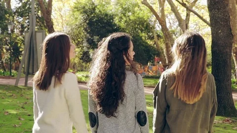 Girls in the park Stock Footage 82469108