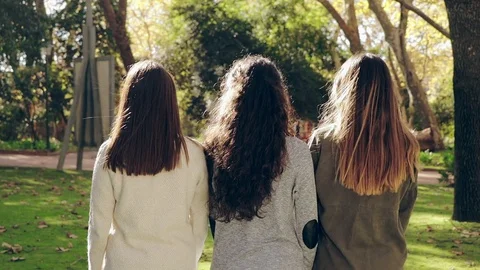 Girls in the park Stock Footage 82469135