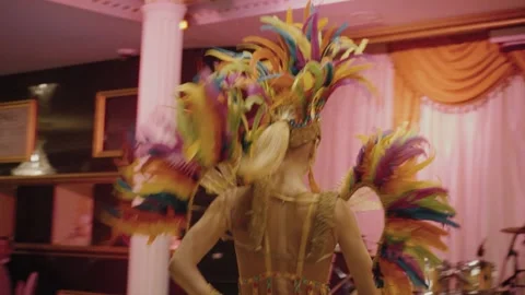 Girls from the show program dance Stock Footage 130750365