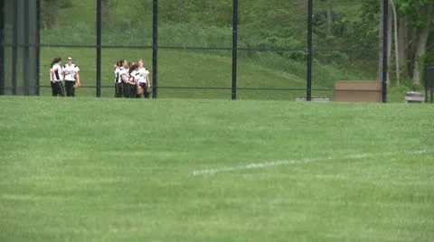Girls softball team at practice Video stock 10775211