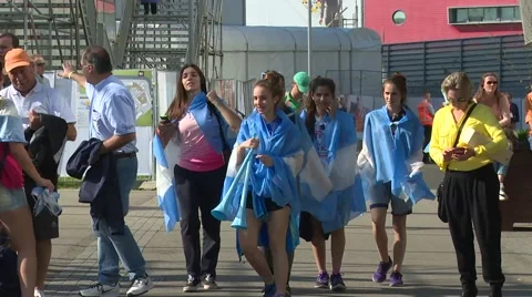 Girls supporting their team Stock Footage 47862397