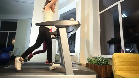 Girls train in the gym Stock Footage 101021483