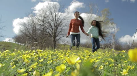 Girls Walking On A Spring Day Stock Footage 62585949