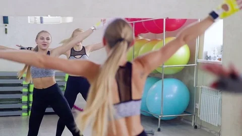 Girls working out Stock Footage 73579905