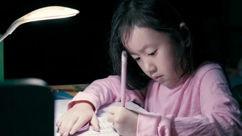 Girls write books Stock Footage 110212158