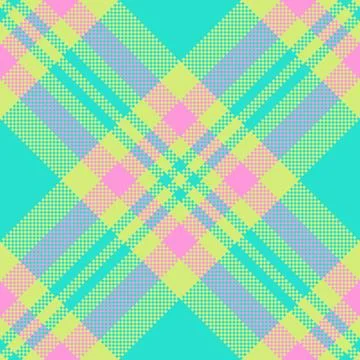 Girly check texture background, volume textile vector seamless. Packing tar.. Stock Illustration