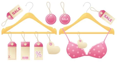 Girly hangers Stock Illustration