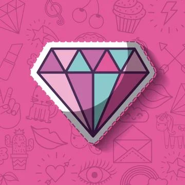 Girly icon over background image Ilustração Stock