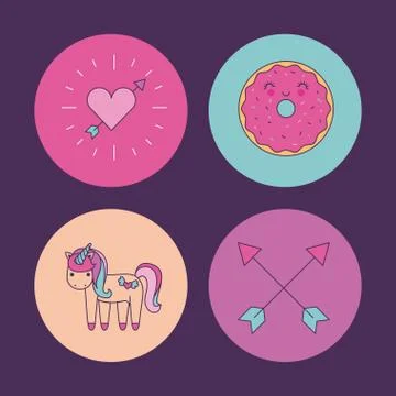 Girly icon over background image Ilustração Stock