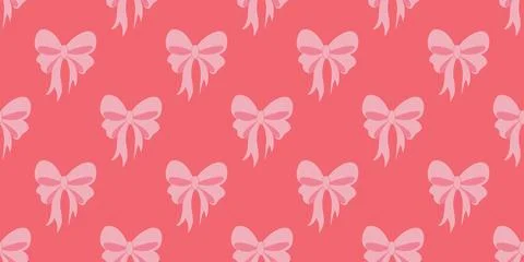 Girly seamless pattern with bows Stock Illustration