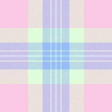 Girly texture vector textile, repeatable patterns seamless tartan plaid. Cl.. Stock Illustration