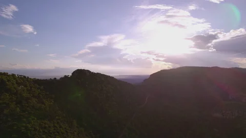 Girne from Above: Drones Eye View of Mountain Peaks and Crystal Clear Sea Stock Footage 317764143