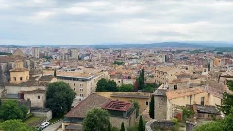 Girona aerial view Stock Footage 279935296