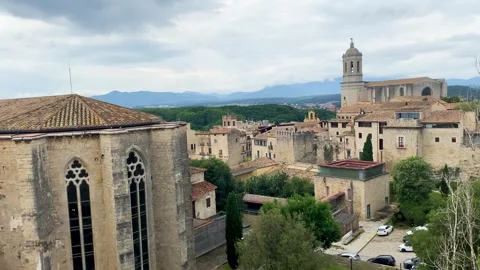 Girona cathedral Stock Footage 279933602