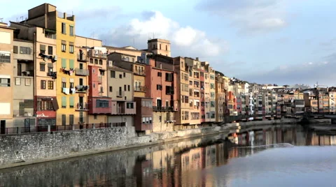 Girona city - Spain Stock Footage 55256397