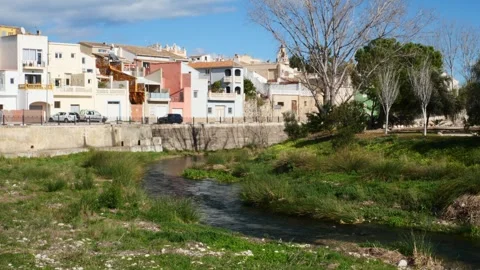 The Girona River passing by Beniarbeig, Spain 動画素材 331197331
