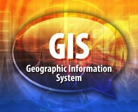 GIS acronym definition speech bubble illustration Stock Illustration