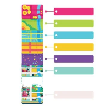 GIS Concept Data Layers for Infographic Stock Illustration