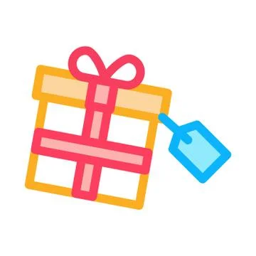 Gist Box Label Icon Vector Outline Illustration Stock Illustration