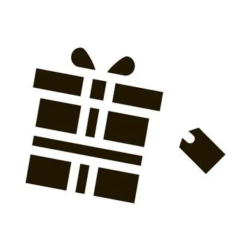 Gist Box Label Icon Vector Glyph Illustration Stock Illustration