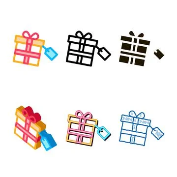 Gist box label icon vector range outline Illustrazione stock