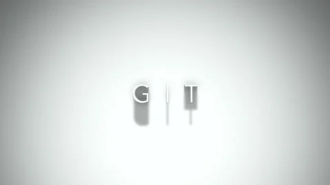 Git 3D title animation with shadows on a white background Stock Footage 297018070
